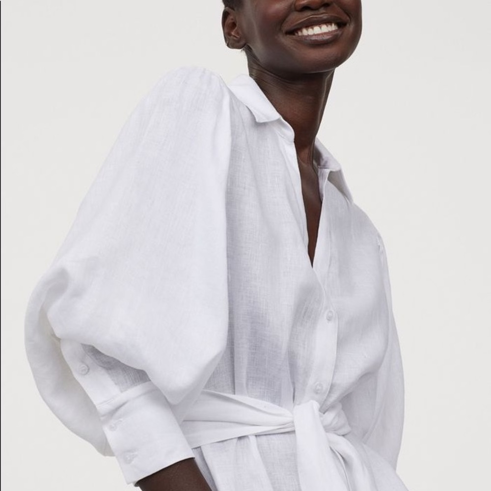 NWT H&M Johanna Ortiz Linen Shirt Dress